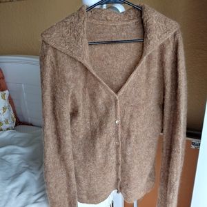 Italian Merino Wool Mohair Sweater Cardigan